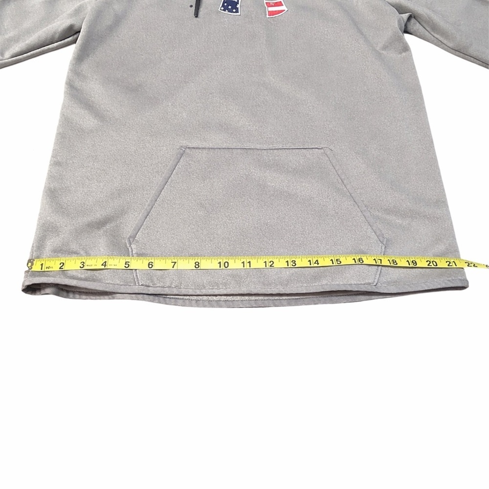 Under Armour Gray USA Flag Logo Hoodie Large - Picture 5 of 15